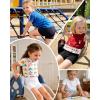 image:imageDIPUG Toddler Girls Biker Shorts 3 Pack Cartwheel Shorts for Girls Under Dress Shorts for Skirts Dance Tumbling 3T7YBlackWhiteLight Heather Gray