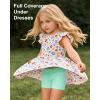 image:imageDIPUG Toddler Girls Biker Shorts 3 Pack Cartwheel Shorts for Girls Under Dress Shorts for Skirts Dance Tumbling 3T7YRedgreenpurple