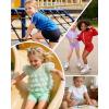 image:imageDIPUG Toddler Girls Biker Shorts 3 Pack Cartwheel Shorts for Girls Under Dress Shorts for Skirts Dance Tumbling 3T7YRedgreenpurple