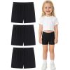 image:imageDIPUG Toddler Girls Biker Shorts 3 Pack Cartwheel Shorts for Girls Under Dress Shorts for Skirts Dance Tumbling 3T7YBlackBlackBlack