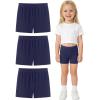 image:imageDIPUG Toddler Girls Biker Shorts 3 Pack Cartwheel Shorts for Girls Under Dress Shorts for Skirts Dance Tumbling 3T7YNavyNavyNavy