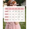 image:imageDIPUG Girls Tulle Dress Casual Birthday Party Flower Girl Summer Dresses Polka Dot Bow amp Flutter Sleeves 512YPink