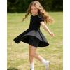 image:imageDIPUG Girls Biker Shorts 3 Pack Cotton Cartwheel Shorts for Under Dress Dance Gym 616YBlackBlackBlack