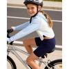 image:imageDIPUG Girls Biker Shorts 3 Pack Cotton Cartwheel Shorts for Under Dress Dance Gym 616YBlackNavyLight Heather Gray