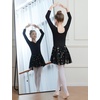 image:imageDIPUG Long Sleeve Ballet Leotards for Girls Dance Leotards Shiny ButterflyBlack