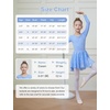 image:imageDIPUG Long Sleeve Ballet Leotards for Girls Dance Leotards Shiny ButterflyBlue