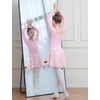 image:imageDIPUG Long Sleeve Ballet Leotards for Girls Dance Leotards Shiny ButterflyPink