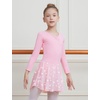image:imageDIPUG Long Sleeve Ballet Leotards for Girls Dance Leotards Shiny ButterflyPink