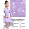 image:imageDIPUG Long Sleeve Ballet Leotards for Girls Dance Leotards Shiny ButterflyPurple