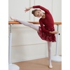 image:imageDIPUG Long Sleeve Ballet Leotards for Girls Dance Leotards Shiny ButterflyRed