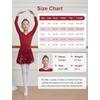 image:imageDIPUG Long Sleeve Ballet Leotards for Girls Dance Leotards Shiny ButterflyRed