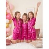 image:imageDIPUG Girls Pajamas Silk PJs Pink Short Sleeve Set Sleepover Party 413Y  Perfect for Birthday Gifts Holidays Celebrations and Everyday Comfort3hot Pink
