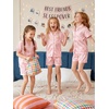 image:imageDIPUG Girls Pajamas Silk PJs Pink Short Sleeve Set Sleepover Party 413Y  Perfect for Birthday Gifts Holidays Celebrations and Everyday Comfort3pink