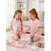 image:imageDIPUG Girls Pajamas Silk PJs Pink Short Sleeve Set Sleepover Party 413Y  Perfect for Birthday Gifts Holidays Celebrations and Everyday Comfort3pink