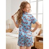 image:imageDIPUG Girls Pajamas Silk PJs Pink Short Sleeve Set Sleepover Party 413Y  Perfect for Birthday Gifts Holidays Celebrations and Everyday ComfortCherry2