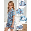 image:imageDIPUG Girls Pajamas Silk PJs Pink Short Sleeve Set Sleepover Party 413Y  Perfect for Birthday Gifts Holidays Celebrations and Everyday ComfortCherry2