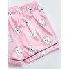 image:imageDIPUG Girls Pajamas Silk PJs Pink Short Sleeve Set Sleepover Party 413Y  Perfect for Birthday Gifts Holidays Celebrations and Everyday ComfortWhite Cat